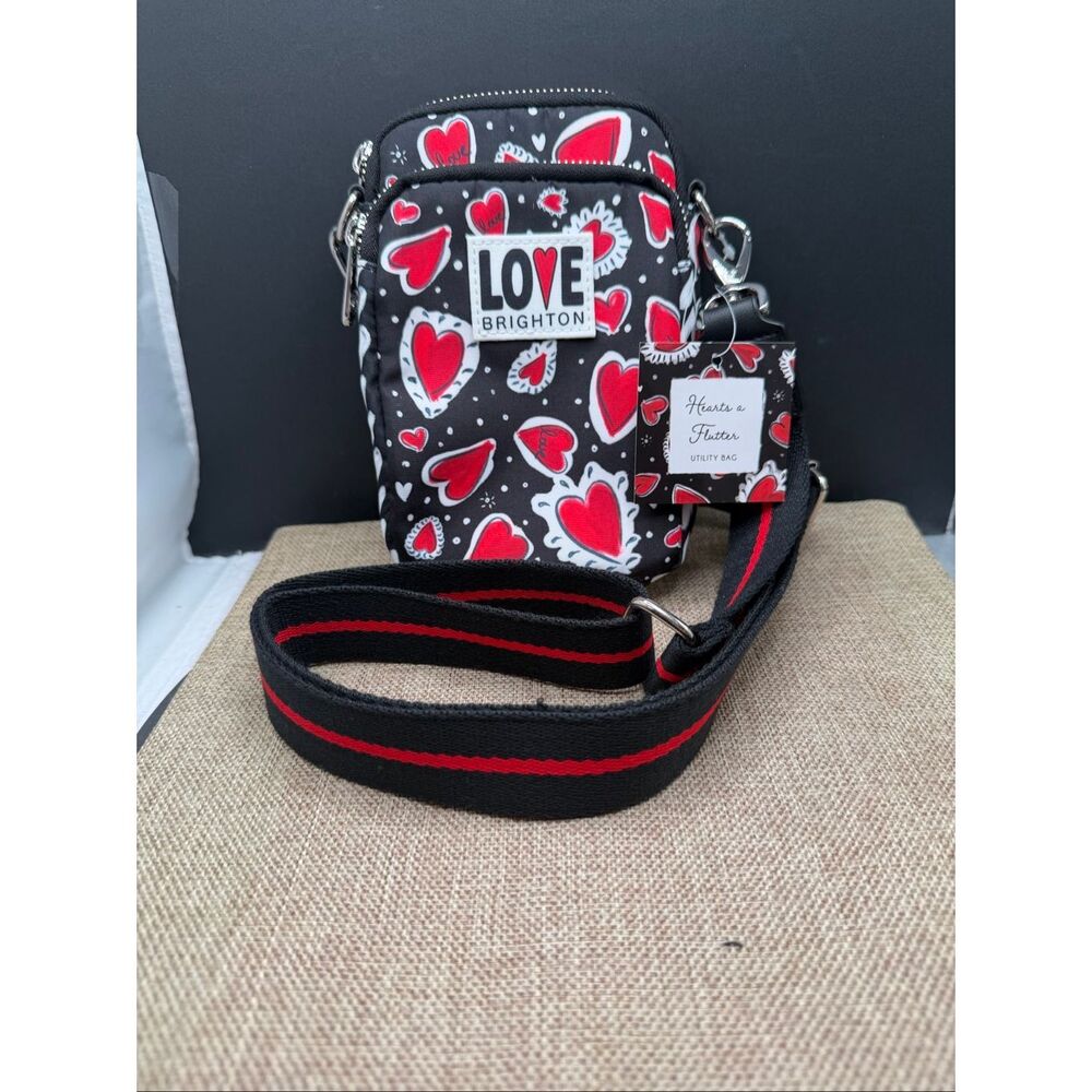 New Brighton Hearts Flutter Utility Bag Crossbody Adjustable